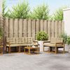 vidaXL Outdoor-Sofagarnitur mit Kissen 6 pcs Natur und Beige