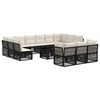 vidaXL Gartensofa-set 14 stk. Schwarz Poly-Rattan