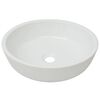 vidaXL Waschbecken Rund Keramik Wei&szlig; 42 x 12 cm