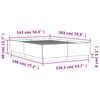vidaXL Bettgestell mit LED Braun Eichen-Optik 140x200 cm Holzwerkstoff