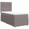 vidaXL Boxspringbett mit Matratze Taupe 90x200 cm Stoff
