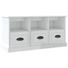 vidaXL TV-Schrank Hochglanz-Wei&szlig; 100x35x50 cm Holzwerkstoff
