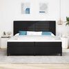 vidaXL LED Boxspringbett mit Matratze Schwarz 200 x 200 cm Stoff