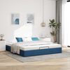 vidaXL Ottoman-Bett ohne Matratze Blau 160x200 cm Stoff
