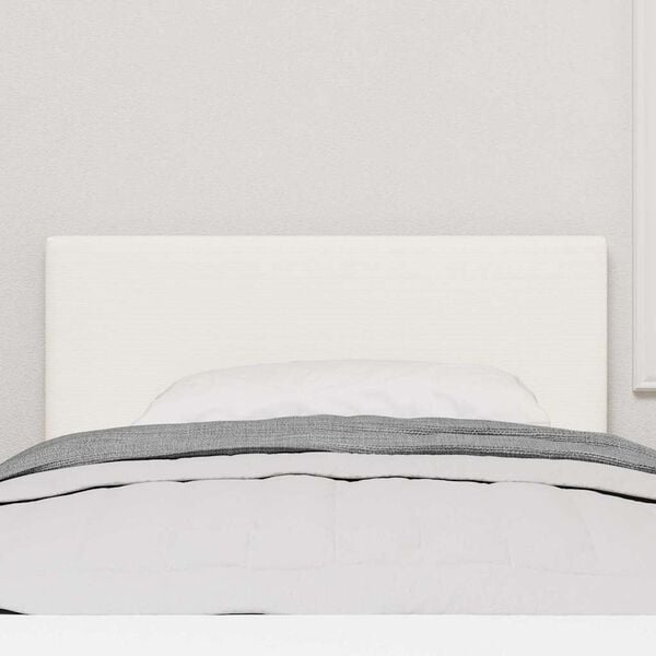 vidaXL LED Kopfteil mit LED-Lichtleisten Creme 100 cm Polyester