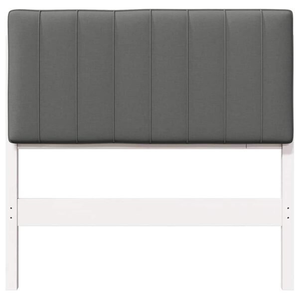 vidaXL Gepolstertes Kopfteil mit Kopfteil Wei&szlig; und Hellgrau 90 cm