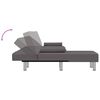 vidaXL Schlafsofa in L-Form Grau 255x140x70 cm Kunstleder