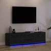 vidaXL Fernsehschrank mit LED Schwarze Eiche 140 x 34 x 40 cm