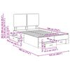 vidaXL Bettrahmen Graues Sonoma 120 x 190 cm Holzwerkstoff