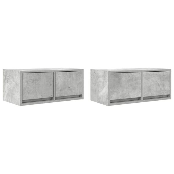 vidaXL TV-Schr&auml;nke 2 Stk. Betongrau 60x31x25,5 cm Holzwerkstoff