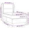 vidaXL Boxspringbett mit Matratze Dunkelbraun 100x200 cm Stoff
