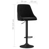 vidaXL Barhocker 2 Stk. Schwarz Samt