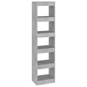 vidaXL B&uuml;cherregal/Raumteiler Betongrau 40x30x166 cm