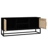vidaXL TV-Schrank Schwarz 105x30x45 cm Holzwerkstoff und Eisen