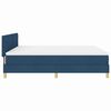 vidaXL Boxspringbett mit Matratze mit Matratze Blau 180 x 200 cm Stoff