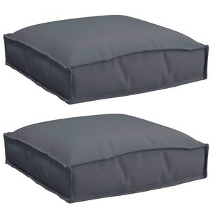 vidaXL Kissen 2 pcs Anthrazit 40 x 40 x 8 cm Oxford-Stoff