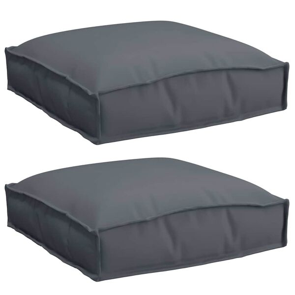 vidaXL Kissen 2 pcs Anthrazit 40 x 40 x 8 cm Oxford-Stoff