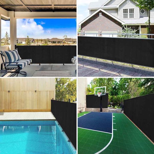 vidaXL Zaunblende Schwarz 1,5x10 m HDPE 75 g/m&sup2;