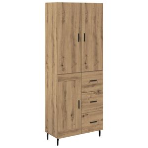 vidaXL Highboard 2 pcs Artisan-Eiche 69,5 x 34 x 180 cm Holzwerkstoff