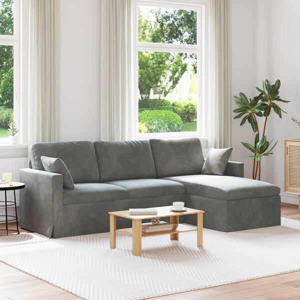 vidaXL Sofa Dunkelgrau