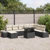 vidaXL Garten-Sofa-Set 9 pcs Schwarz Poly-Rattan