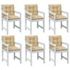 vidaXL Niedriglehner-Auflagen 6 Stk. Melange Beige 100x50x7 cm Stoff