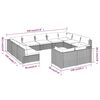 vidaXL 11-tlg. Garten-Lounge-Set mit Kissen Braun Poly Rattan