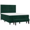 vidaXL Boxspringbett mit Matratze Dunkelgr&uuml;n 140x190 cm Samt