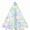 vidaXL Weihnachtsbaum mit 160 LEDs Mehrfarbig 150 cm Acryl