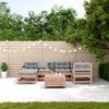 vidaXL 7-tlg. Garten-Lounge-Set mit Kissen Massivholz Douglasie