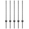 vidaXL Eingebetteter Zaunpfosten 5 Stk. Grau 120 cm