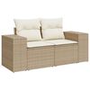 vidaXL Garten-Sofa-Set mit Kissen mit Speicher 10 pcs Beige und Creme