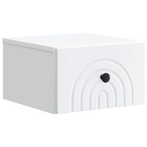 vidaXL Wandmontierter Nachttisch Wei&szlig; 33 x 34,5 x 20 cm Holzwerkstoff