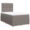 vidaXL Boxspringbett mit Matratze Taupe 120x200 cm Stoff