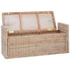 vidaXL Sitzbank mit Stauraum mit Kissen Natur 110 x 40 x 50 cm Rattan