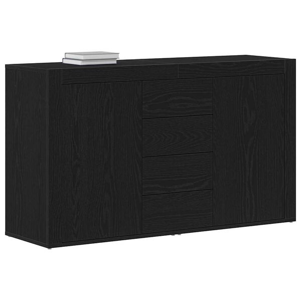vidaXL Sideboard Schwarz Eichen-Optik 120 x 36 x 69 cm Holzwerkstoff