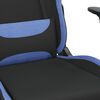 vidaXL Gaming-Stuhl mit Fu&szlig;st&uuml;tze Schwarz und Blau Stoff