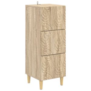 vidaXL Schubladenschrank Sonoma-Eiche 33 x 34,5 x 90 cm Holzwerkstoff