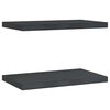 vidaXL Wandregale 2 Stk. 50x30 cm Schwarz Edelstahl