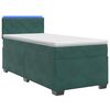 vidaXL Boxspringbett mit Matratze und LED Dunkelgr&uuml;n 90 x 200 cm Samt