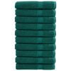 vidaXL Premium-Saunat&uuml;cher SOLUND 10 Stk. Gr&uuml;n 80x200 cm 600 g/m&sup2;