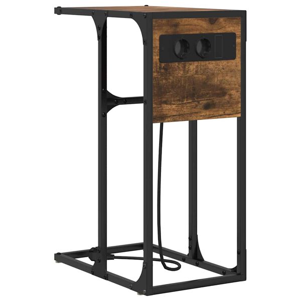 vidaXL Nachttisch Ger&auml;ucherte Eiche 41,5 x 26 x 60,5 cm Holzwerkstoff