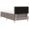 vidaXL LED Boxspringbett mit Matratze mit LED Taupe 90 x 190 cm Stoff