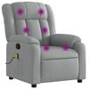 vidaXL Massage-Relaxsessel, hellgrauer Stoff