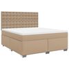 vidaXL Boxspringbett Matratze Cappuccino-Braun 180x200 cm Kunstleder