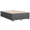 vidaXL Boxspringbett mit Matratze Dunkelgrau 140x190 cm Stoff