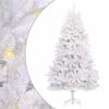 vidaXL K&uuml;nstlicher Weihnachtsbaum 300 LEDs PVC und Stahl Wei&szlig;