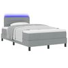 vidaXL Boxspringbett mit Matratze mit LED Hellgrau 120 x 190 cm Stoff