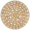 vidaXL Teppich Handgefertigt Jute Geflochten 120 cm