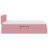vidaXL Bett mit Stauraum und LED mit Matratze Rosa 140 x 200 cm Samt